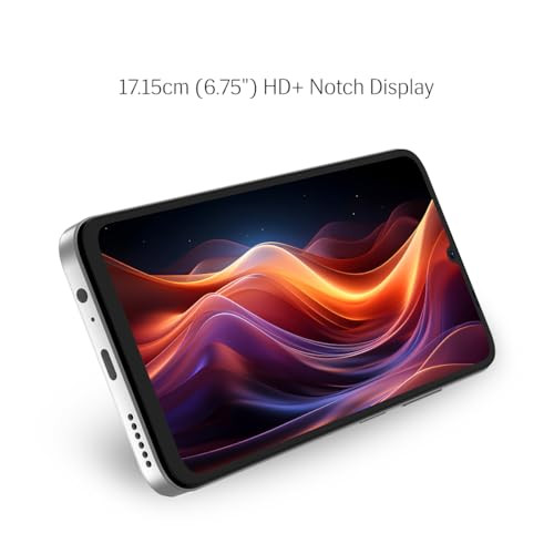 Lava Yuva Smart Glossy White 3 GB RAM 64 GB Storage  Biggest 675 HD Display  13MP AI Dual Rear Camera  5000 mAh Battery  Secure Face Unlock  Fingerprint Reader  Charger in Box