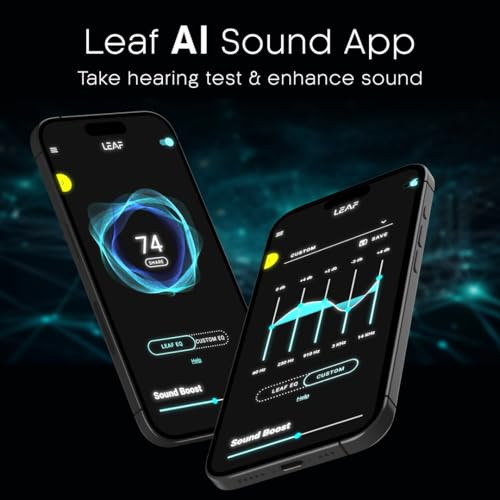 Leaf Buds X121 True Wireless Earbuds AI Sound App 30H Playtime Quad Mic with ENC 50ms Low Latency Fast Charging10min200min 10mm Driver IPX5 Bluetooth v54 TWS Carbon Black