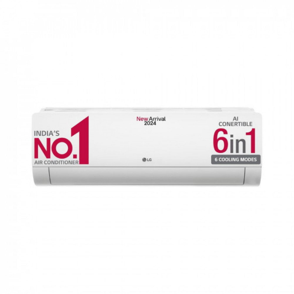 Image of LG 0.8 Ton 3 Star DUAL Inverter Split AC (Copper, AI Convertible 6-in-1 Cooling, HD Filter with Anti-Virus protection, 2024 Model, TS-Q10ENXE, White)
