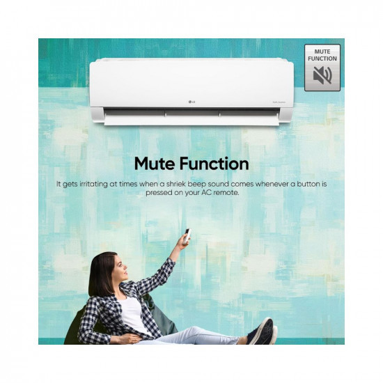 LG 1 Ton 4 Star DUAL Inverter Split AC Copper AI Convertible 6-in-1 Cooling 4 Way Swing HD Filter with Anti-Virus Protection 2024 Model TS-Q13JNYE White