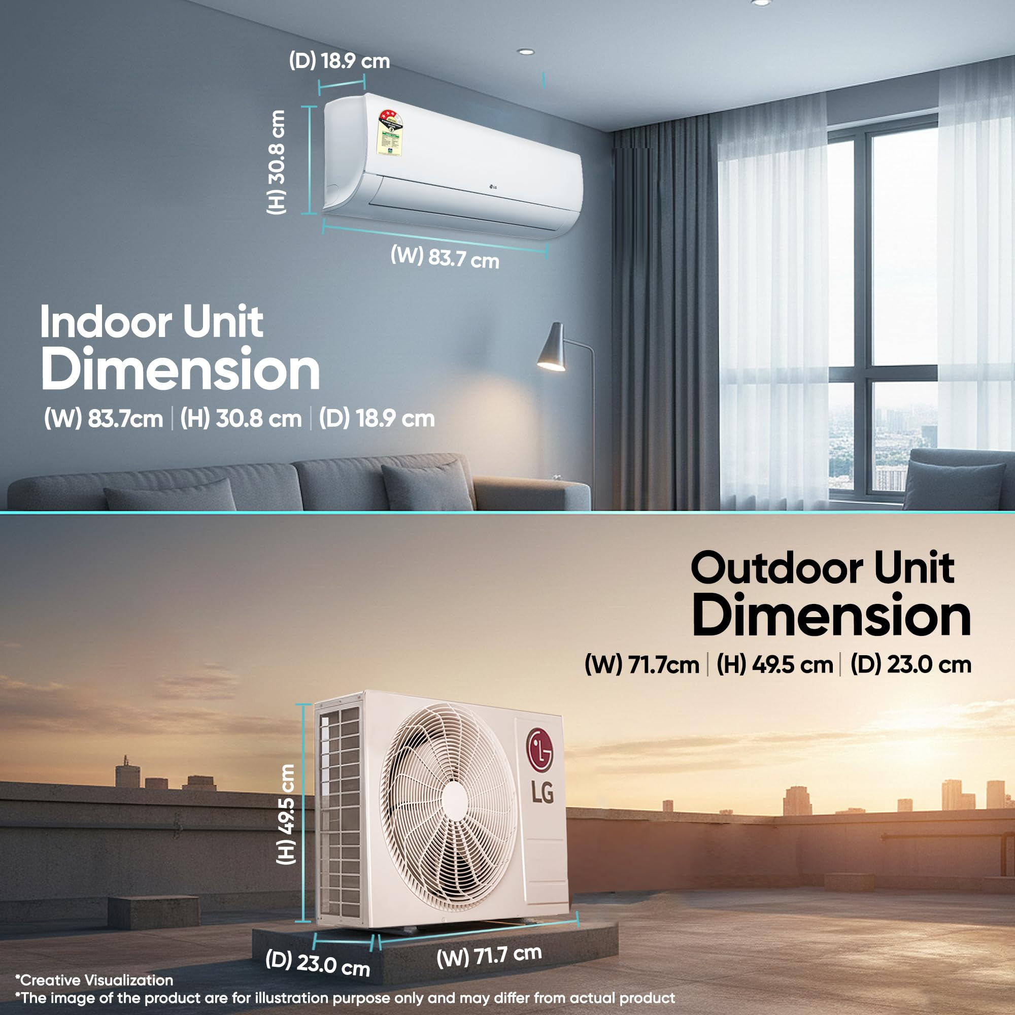 LG 15 Ton 3 Star Smart Inverter Split AC 100 Copper Condenser AI Convertible 6-in-1 Faster Cooling Energy Saving Diet Mode HD Filter with Anti-Virus ProtectionHim Clean AS-Q18JNXEWhite