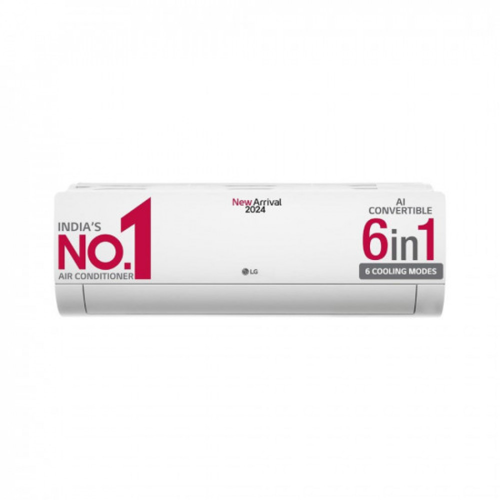 Image of LG 1.5 Ton 4 Star DUAL Inverter Split AC (Copper, AI Convertible 6-in-1 Cooling, 4 Way Swing, HD Filter with Anti-Virus Protection, 2024 Model, TS-Q19JNYE, White)