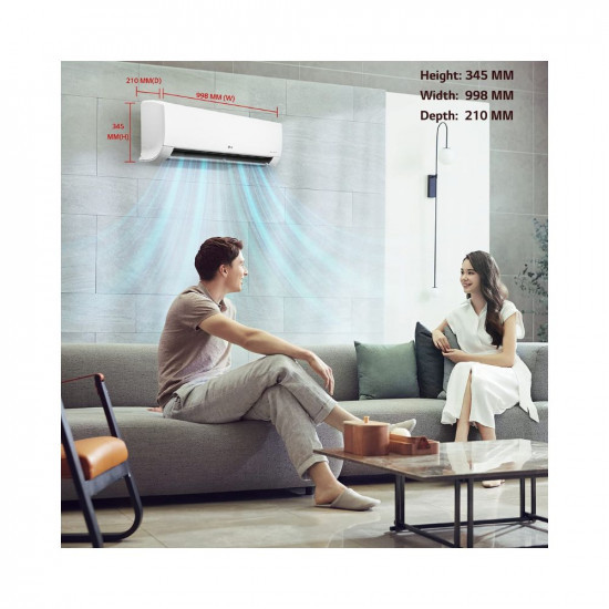 LG 15 Ton 4 Star Inverter Split AC Copper 5-in-1 Convertible Cooling HD Filter with Anti-Virus Protection 2021 Model MS-Q18KNYA White large