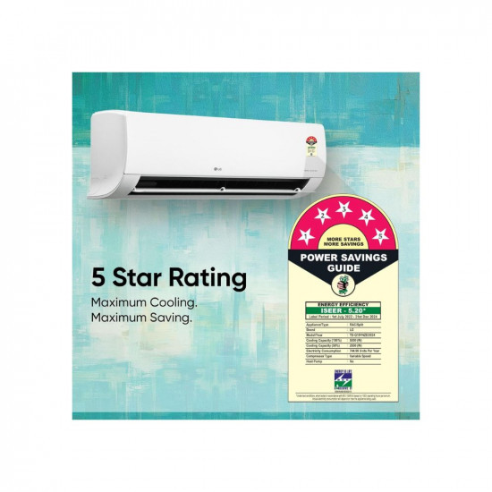 LG 15 Ton 5 Star DUAL Inverter Split AC Copper AI Convertible 6-in-1 Cooling 4 Way HD Filter with Anti-Virus Protection 2024 Model TS-Q19YNZE White