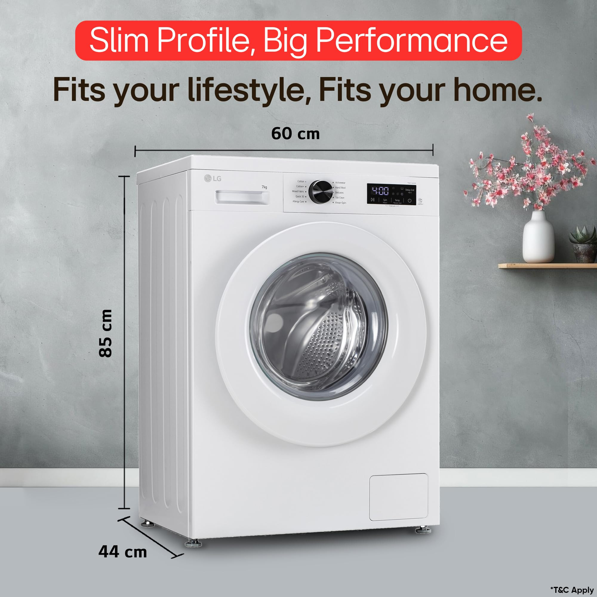 LG Smart Choice 7 Kg 5 Star Steam Inverter Direct Drive Technology 6 Motion DD Fully-Automatic Front Load Washing Machine FHB1207Z2W Remove Allergens  Stain In-Built Heater Essence White
