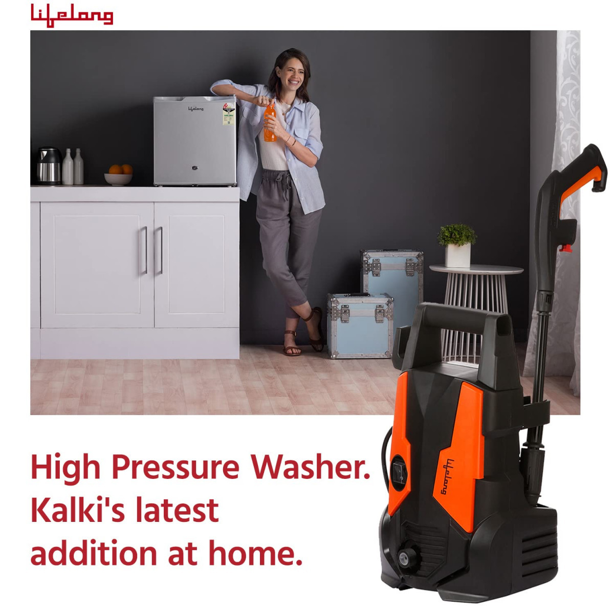 Lifelong Aquawash High Pressure Washer 1700W Universal Motor Pressure-135 Bar Max Flow-400 LhrWorking Radius 10mHose Pipe for Home Car Cleaning Garden Washer