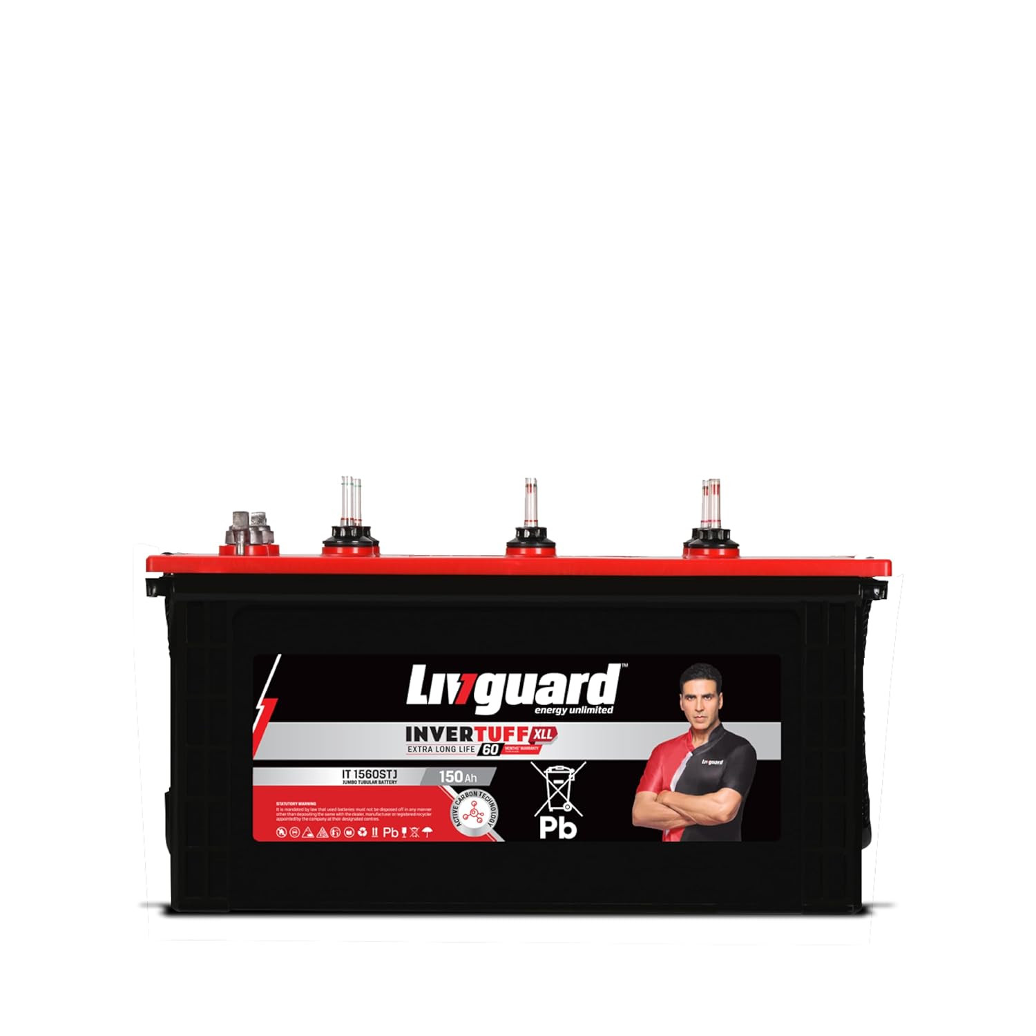 Livguard IT 1560STJ Short Tubular Jumbo Inverter Battery 150 Ah 60 Months Warranty Reliable Backup for Home Office and Shop