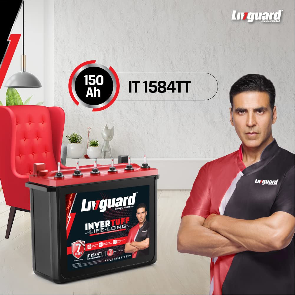 Livguard IT 1584TT Tall Tubular Inverter Battery 150 Ah 84 Months Warranty Reliable Backup for Home Office and Shop