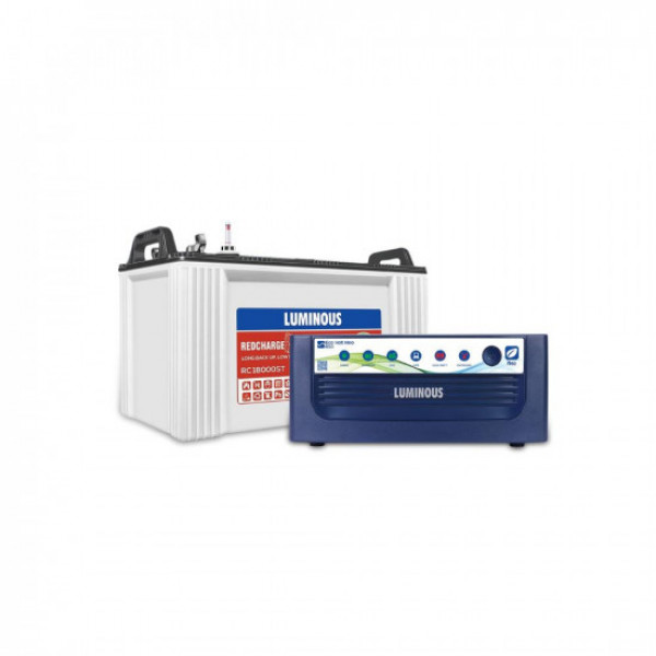 Image of Luminous Inverter &amp; Battery Combo (Eco Volt Neo 850 Pure Sine Wave 700VA/12V Inverter with Red Charge RC18000 ST Short Tubular 150Ah Battery)