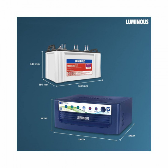 Luminous Inverter Battery Combo Eco Volt Neo 850 Pure Sine Wave 700VA 12V Inverter