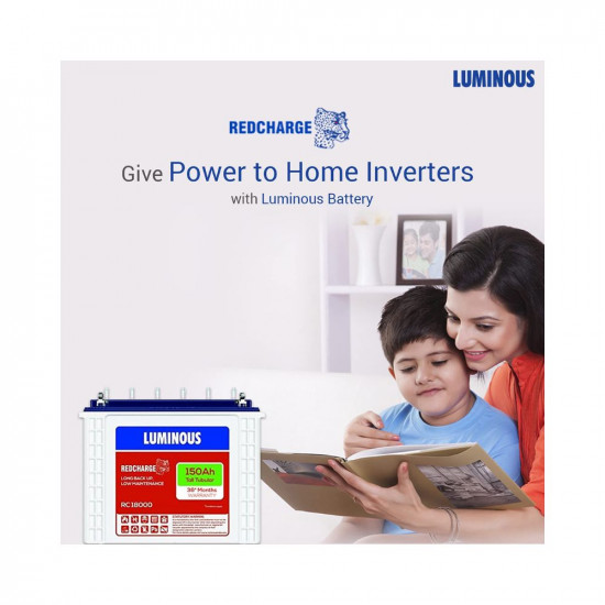 Luminous Red Charge RC 18000 150 Ah Tall Tubular Inverter Battery for Home Office Shops