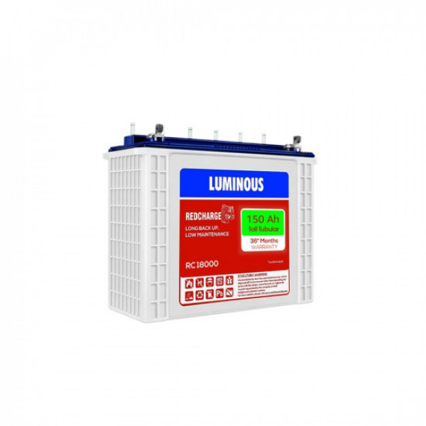 Image of Luminous Red Charge RC 18000 150 Ah, Tall Tubular Inverter Battery for Home, Office &amp; Shops