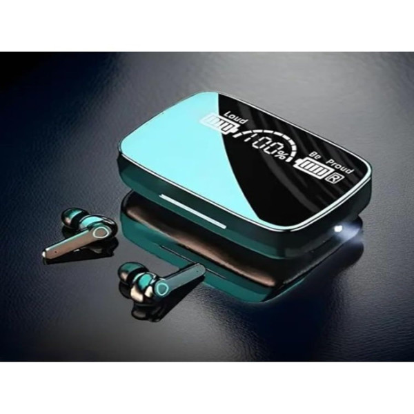 Image of M19 TWS Bluetooth 5.1 Earbuds with LED Battery Display, Touch Control, Hi-Fi Stereo Sound, and Noise Cancellation – Compatible with Android &amp; iOS