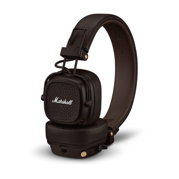 Image of Marshall Major V Wireless On Ear Headphones, Brown