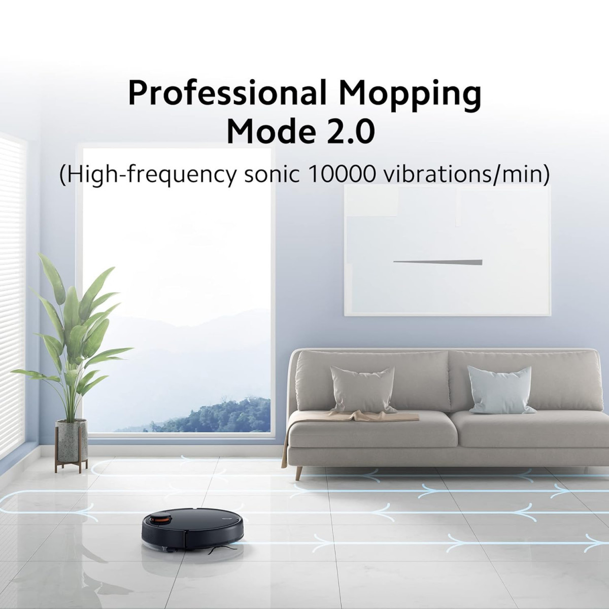MI Xiaomi Robot Vacuum Cleaner 2Pro 5200 Mah Best Suited for Premium 34 BhksProfessional Mopping 20Highest Runtime of 45 HrsStrong SuctionNext Gen Laser NavigationAlexaGa EnabledBlack