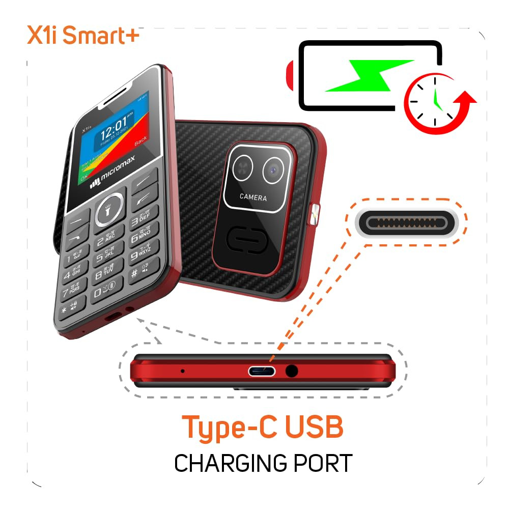 Micromax X1i Smart Plus - Black Red