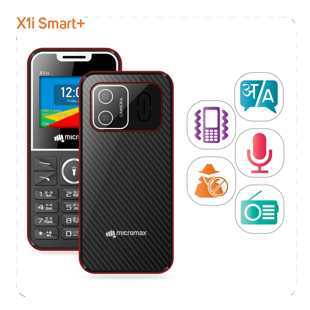 Micromax X1i Smart Plus - Black Red