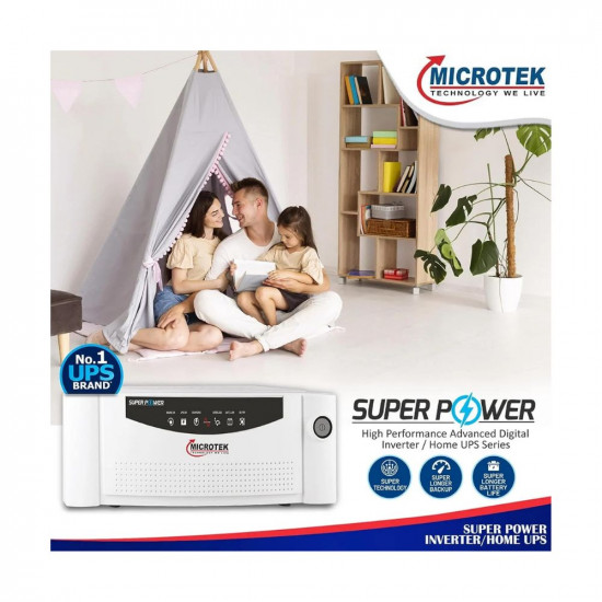 Microtek Brand Super Power Advanced Digital InverterUPS Series for Home Office Shops - 800VA672W 900-12V