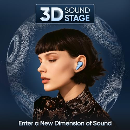 Mivi DuoPods i7 Earbuds - Step into The 3rd Dimension of Sound with 3D Soundstage High Fidelity Drivers Advanced Audio Codec for Lossless Audio etc