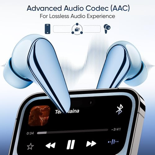 Mivi DuoPods i7 Earbuds - Step into The 3rd Dimension of Sound with 3D Soundstage High Fidelity Drivers Advanced Audio Codec for Lossless Audio etc