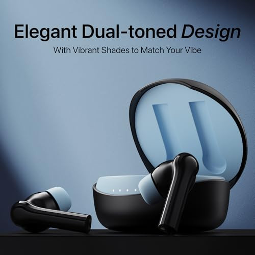 Mivi DuoPods Maxx TWS New Launch 13mm Bass Drivers 50 Hrs Playtime HD Call Clarity with AI-ENC Gaming Mode BT v53 Swift Type-C Charging Made in India Earbuds