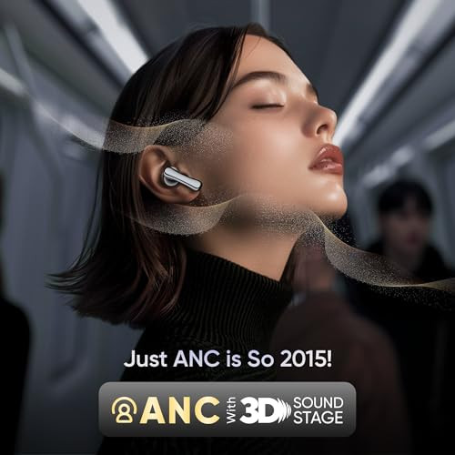 Mivi SuperPods Halo Flagship Launch 35dB ANC Active Noise Cancellation in Ear Ear Buds Wireless Spatial Audio 60HRS Battery13mm Drivers IPX4 v54 Bluetooth Earbuds with Mic