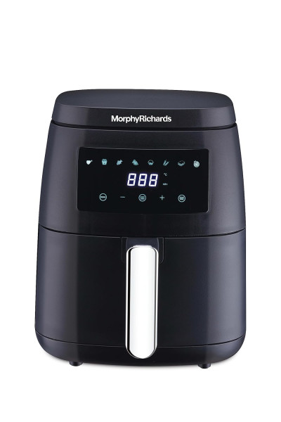 Image of Morphy Richards Digital Air Fryer For Home|1500W With Digital Control|Dual Fan Technology|Adjustable Time &amp; Temperature Control|Voltage Fluctuation Protection|2-Yr Warranty By Brand|Black, 5 liter