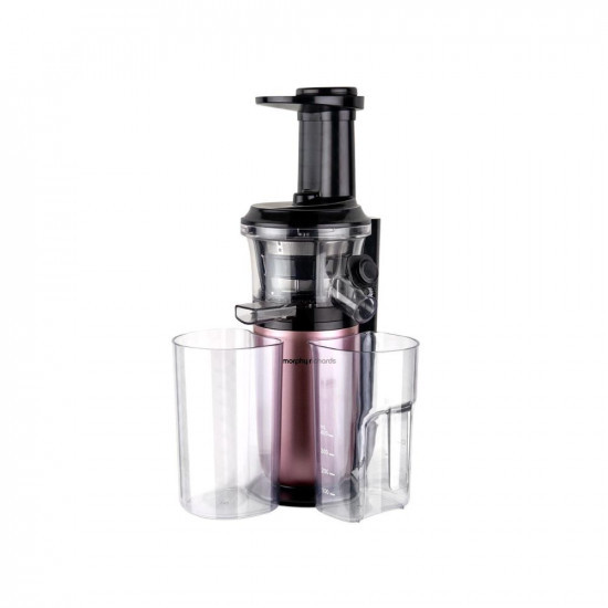 Morphy Richards Kenzo Cold Press Slow Juicer 150 Watts Powerful Dc Motor 60 Rpm Speed With Stainless Steel Filter And Rev Button Rose Gold 150 Watts