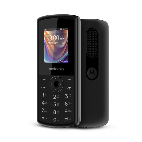 Image of Motorola All-New A10 Dual Sim keypad Phone (with Voice Feature) | 2 Years Replacement | Wireless FM | Bluetooth Connectivity | Auto Call Recording (Black)