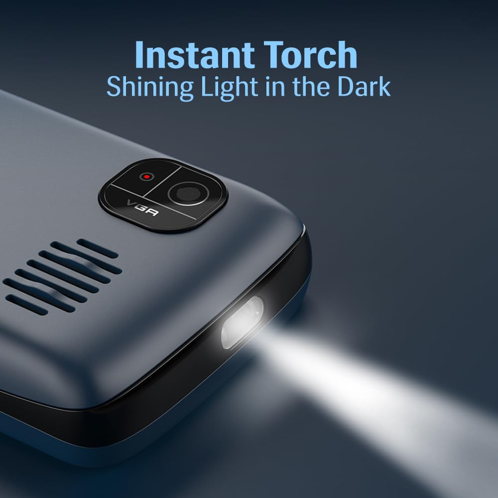 Motorola All-New A50 Dual Sim keypad Phone with Voice Feature 1750 mAh Powerful Battery 2 Years Replacement Warrenty Rear Camera Dark Blue