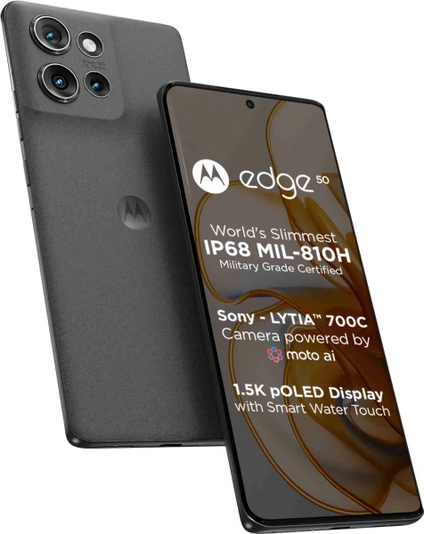 Image of Motorola Edge 50 5G (8GB RAM + 256GB Storage) | 50MP + 13MP + 10MP | 32MP Front Camera | 5000 mAh Battery | Snapdragon 7 Gen 1 Accelerated Edition Processor (Koala Grey)
