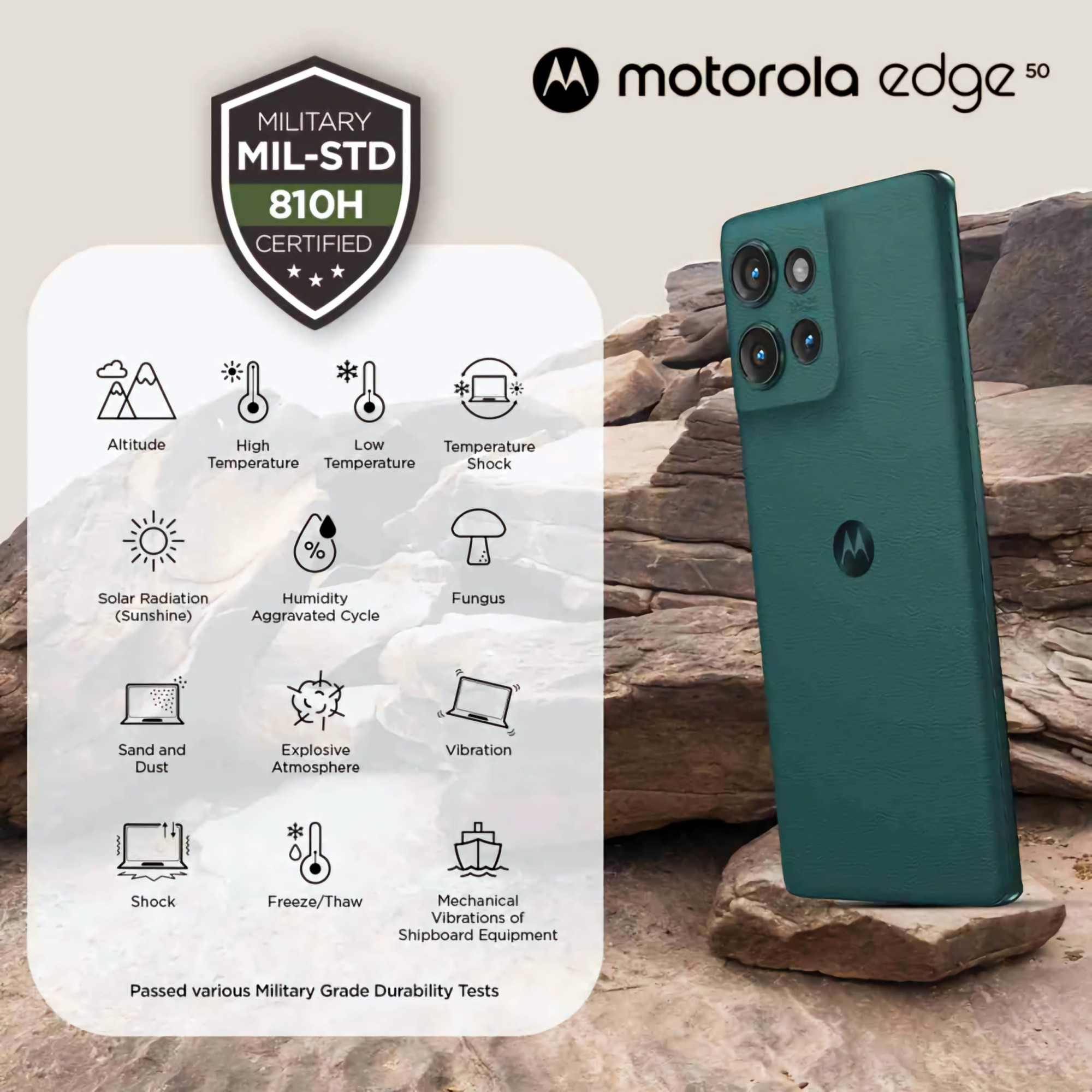 Motorola Edge 50 5G 8GB RAM 256GB Storage 50MP 13MP 10MP 32MP Front Camera 5000 mAh Battery Snapdragon 7 Gen 1 Accelerated Edition Processor Jungle Green