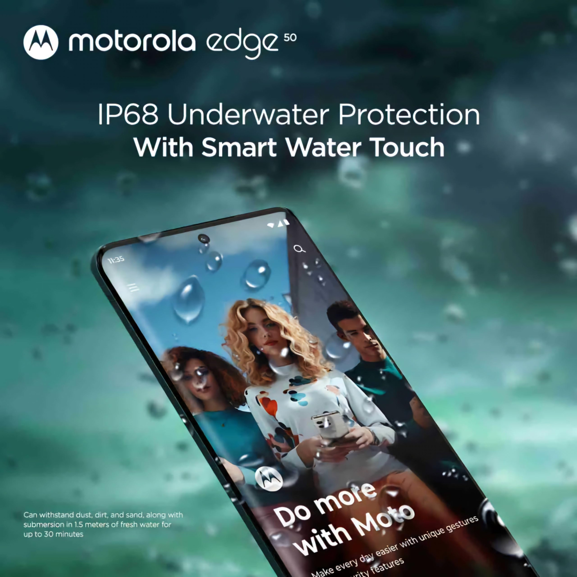 Motorola Edge 50 5G 8GB RAM 256GB Storage 50MP 13MP 10MP 32MP Front Camera 5000 mAh Battery Snapdragon 7 Gen 1 Accelerated Edition Processor Jungle Green
