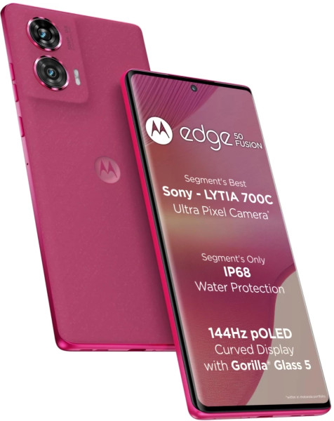 Image of Motorola Edge 50 Fusion 5G (Hot Pink, 12GB RAM, 256GB Storage)