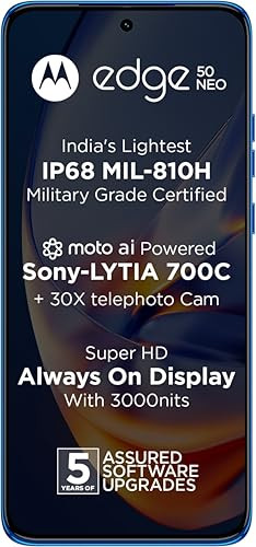 Motorola Edge 50 Neo 5G Pantone Nautical Blue 8GB RAM 256GB Storage