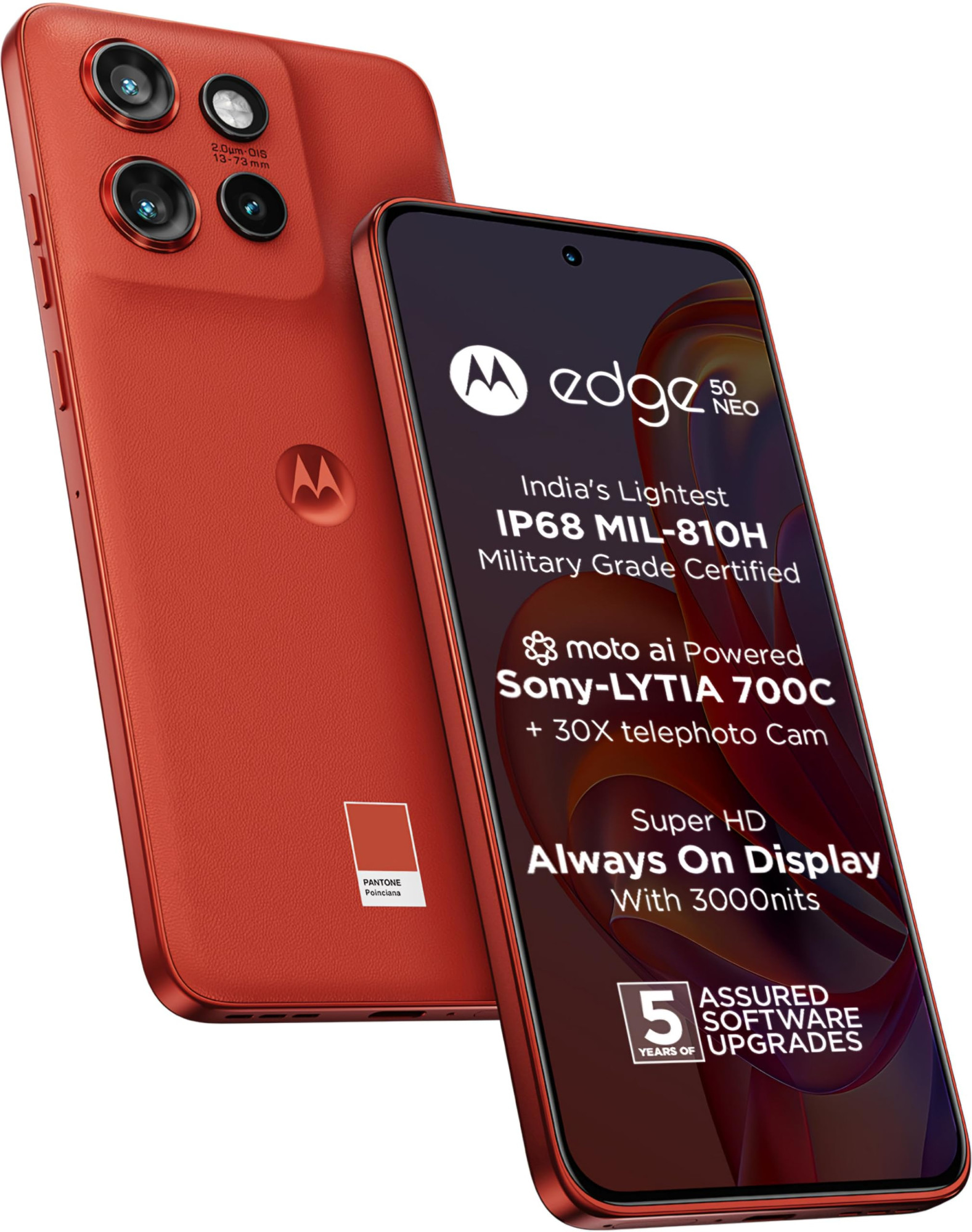 Motorola Edge 50 Neo 5G Pantone Poinciana 8GB RAM 256GB Storage