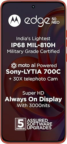 Motorola Edge 50 Neo 5G Pantone Poinciana 8GB RAM 256GB Storage