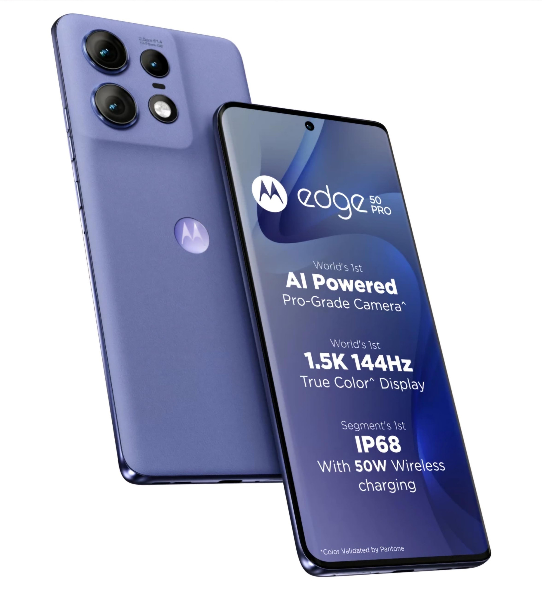 Motorola Edge 50 Pro 5G with 125W Charger Luxe Lavender 256 GB 12 GB RAM