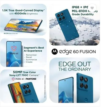 Motorola Edge 60 Fusion Mykonos Blue 12 GB 256
