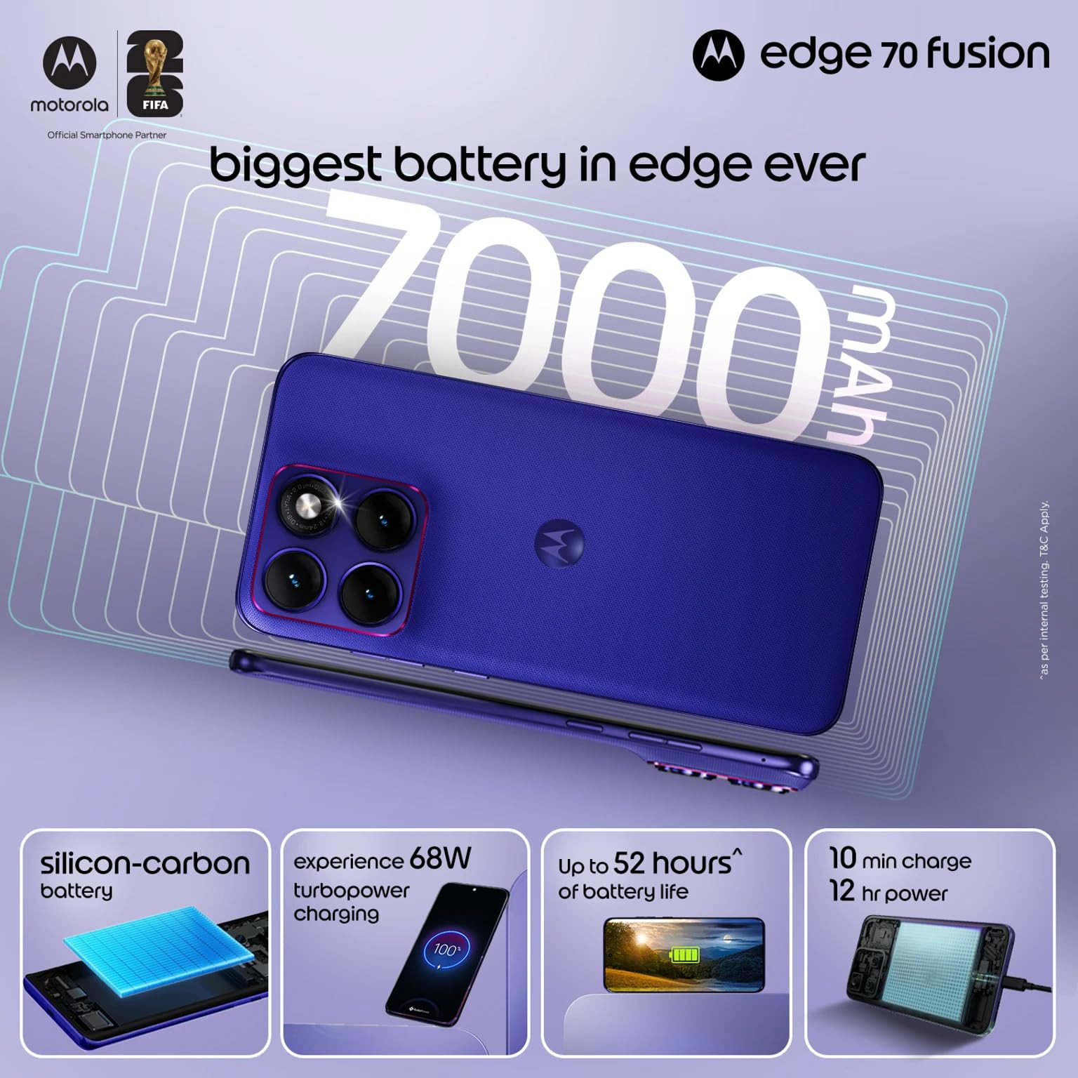 Motorola Edge 70 Fusion Pantone Orient Blue 128 GB 8 GB RAM