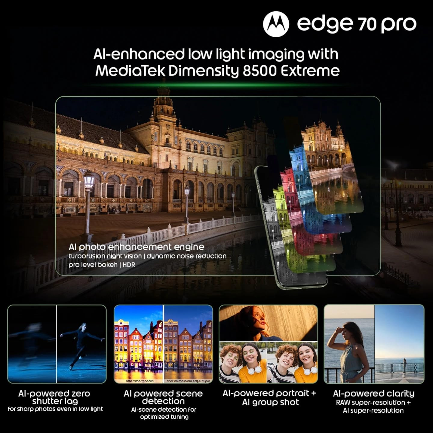 Motorola Edge 70 Pro Tailored Fabric Pantone Titan Blue 8GB RAM 256GB Storage  Dimensity 8500 Extreme  50MP Triple Camera  68 FHD Display  6500mAh Battery