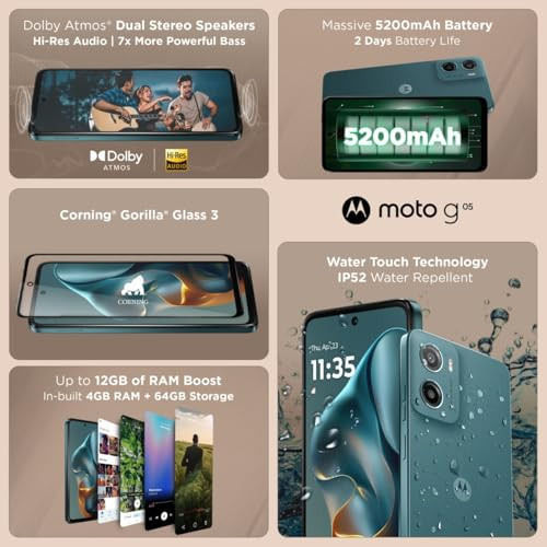 Motorola G05 4G Forest Green 4GB RAM 64GB Storage