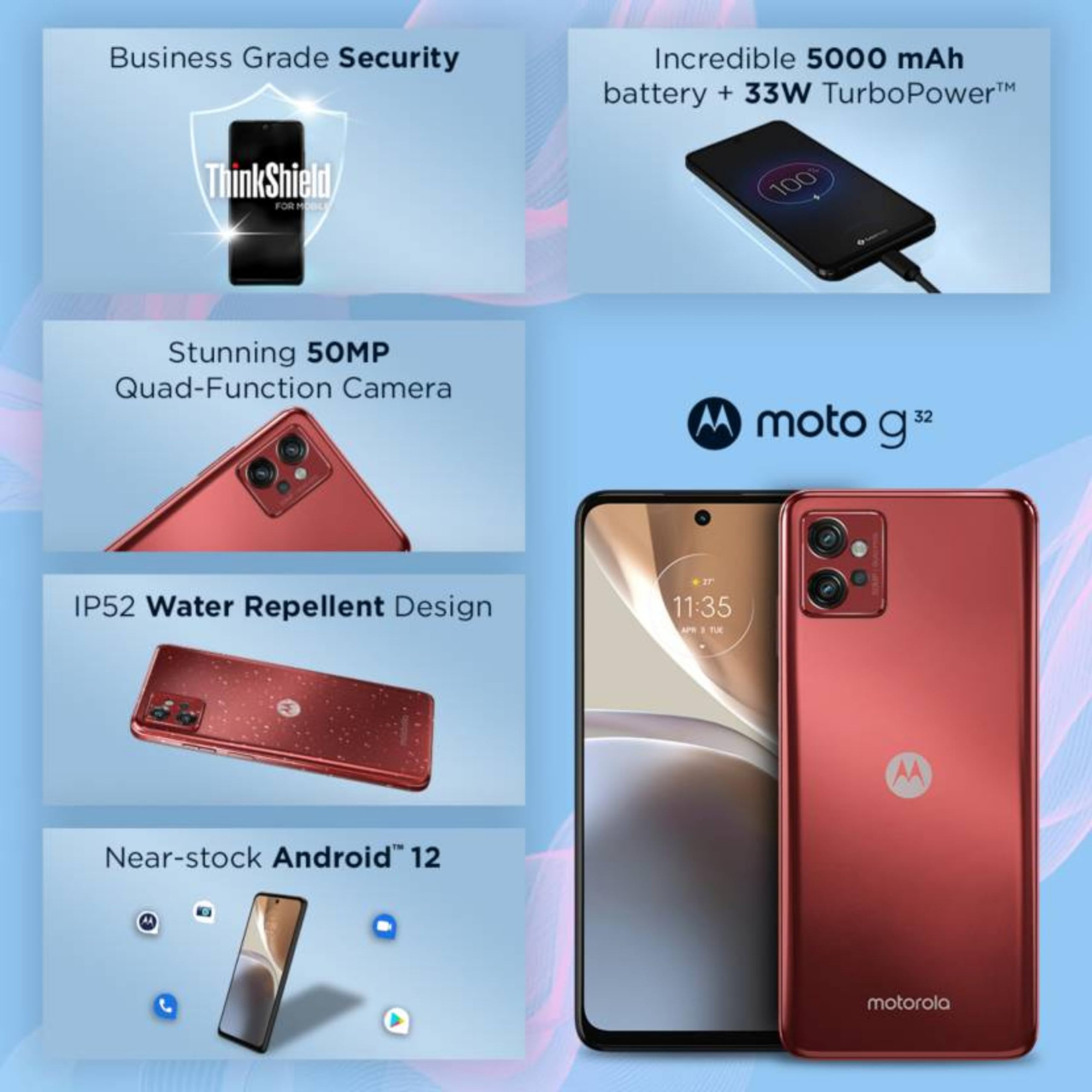 Motorola G32 8GB 128GB Satin Maroon