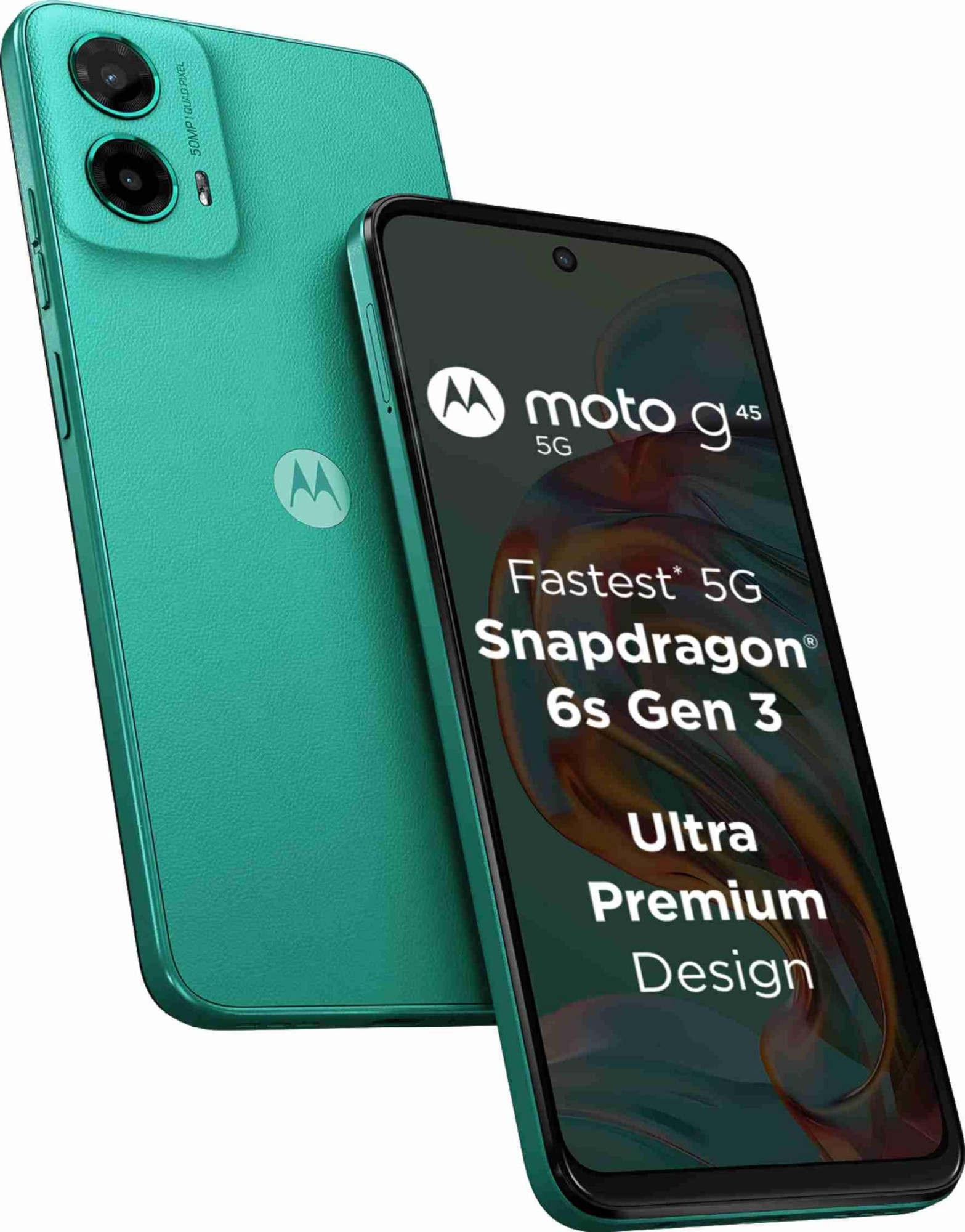 Motorola G45 5G Brilliant Green 8GB RAM 128GB Storage 65 FHD Display Snapdragon 6 Gen1 Processor 50MP Camera 16MP Front Camera 5000mAh Battery 33W Charging