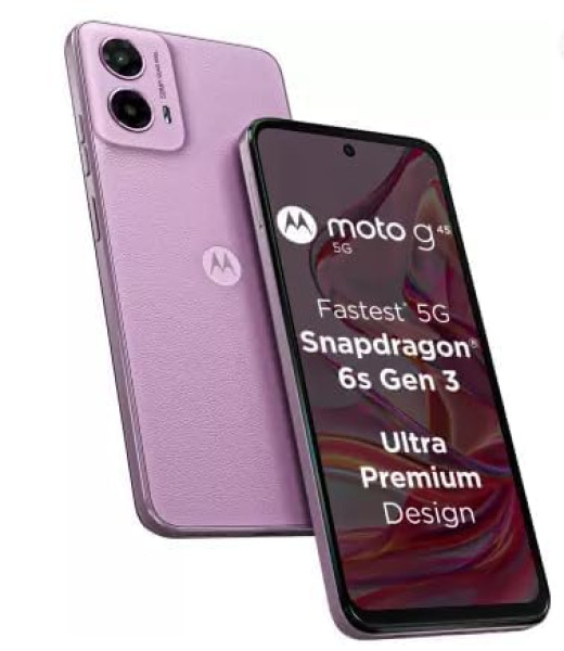 Image of Motorola G45 5G (Pink Lavender, 8GB RAM, 128GB Storage) (Pink Lavender, 128, GB, 8, GB)