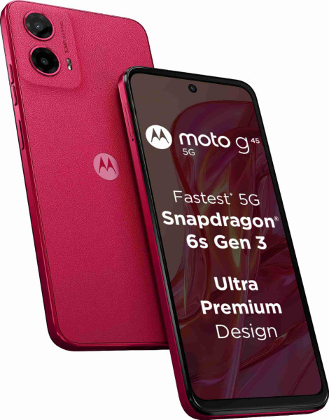 Image of Motorola G45 5G (Viva Magenta, 4GB RAM, 128GB Storage)
