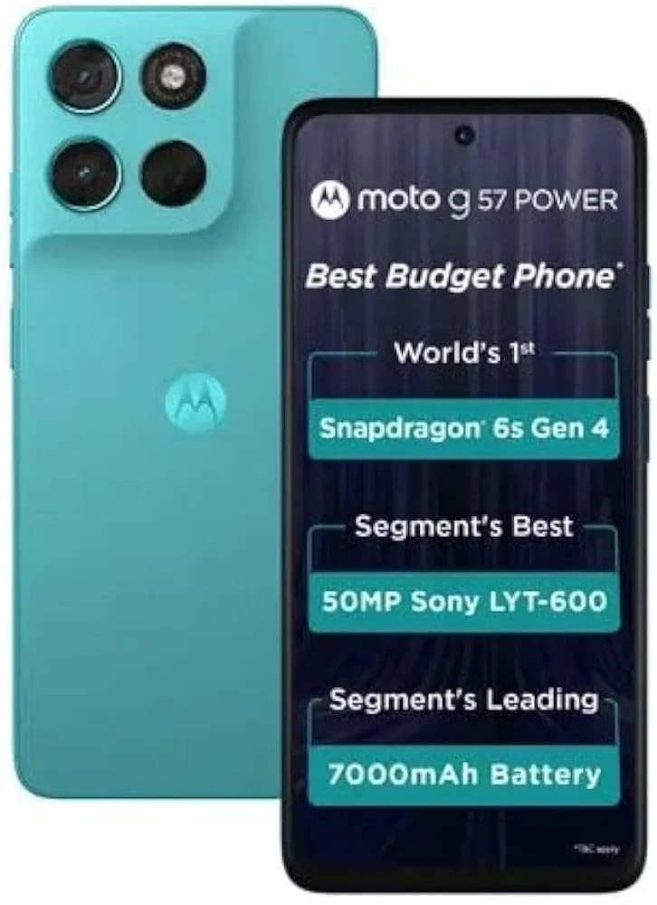 Image of Motorola G57 Power 5G (Fluidity, 8GB RAM, 128GB Storage)| Snapdragon 6s Gen 4 Processor | 6.72" FHD+ Display | 50MP LYT-600 + 8MP Ultrawide | 8MP Selfie Camera | 7000mAh Battery, 33W TurboPower | IP64