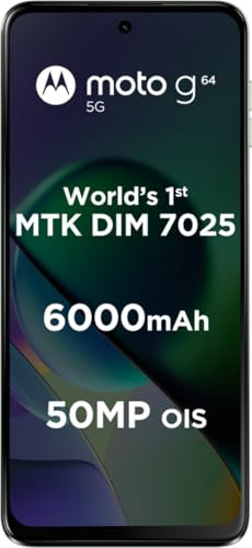 Motorola G64 5G Mint Green 12GB RAM 256GB Storage Expandable Upto 2TB Upto 24GB RAM with RAM Boost 50MP OIS 8MP 16MP Front Camera MediaTek Dimensity 7025 Processor 6000 mAh Battery