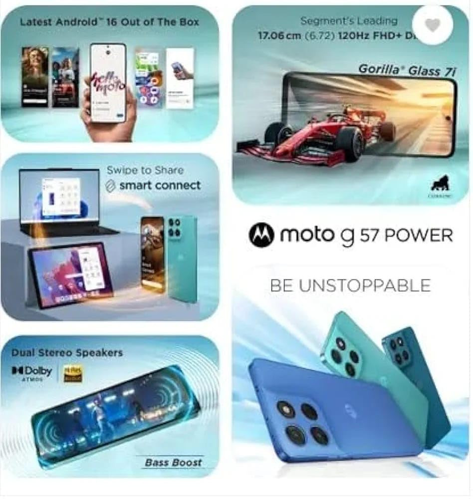 Motorola G67 Power Pantone Blue Curacao 8GB RAM 128GB Storage