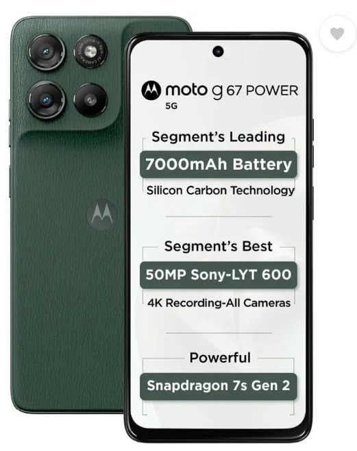 Motorola g67 Power Pantone Cilantro 8GB RAM 128GB Storage